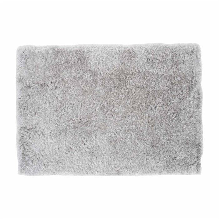 Fluffy Polyester tæppe i Silver - 160x230 cm, Venture Design, new
