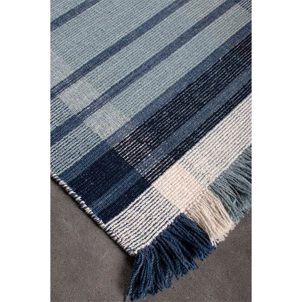 HC Tæpper Kreta - 100% uld - Blue/Ivory - 200 x 290 cm