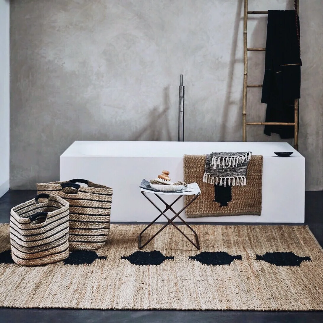 JUTE TÆPPE MED RUDE MØNSTER - gulvtæppe - AAI Madewithlove - StudioBuus