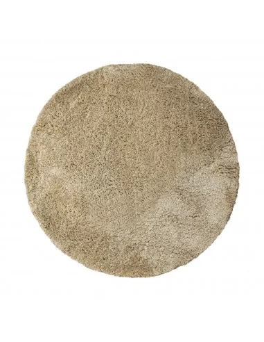Jups rundt tæppe i polyester plys Ø200 cm - Beige
