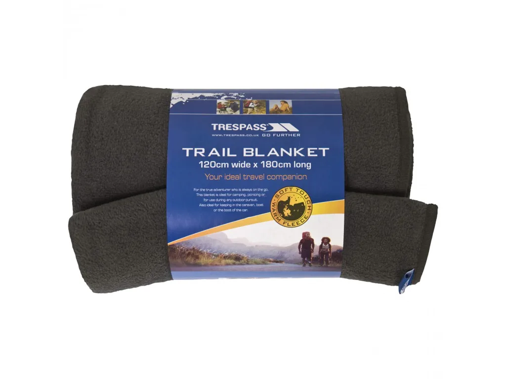 Trespass Snuggles - Tæppe 120 x 180cm - Fleece - Charcoal