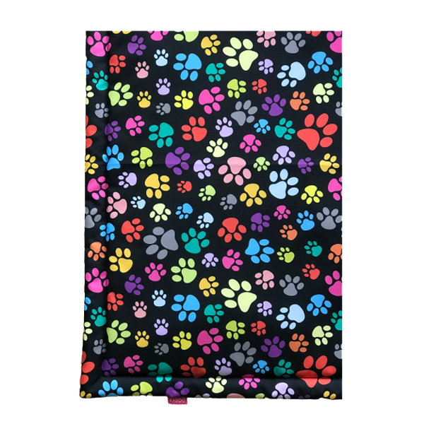Vandtæt hundemåtte, farverige poter-S