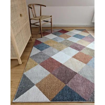 Caro Mosaik multi - maskinvævet tæppe